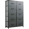 thumbnail image 7 of ACCVER 10-Drawer Fabric Dresser with Wood Top & Metal Frame, Closet and Chest for Bedroom, Clothes Storage Organizer, for Living Room, Apartment,Grey, 7 of 7