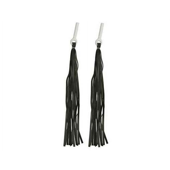 Black Vinyl Streamers Grips Black. Bike grip streamers, bicycle grip streamers, lowrider, beach cruiser, mountain bike