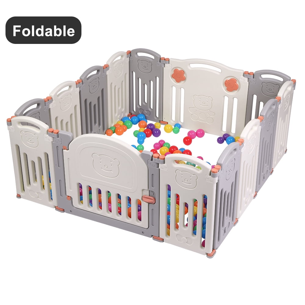 Canddidliike Safety Playards, 14 Panel Indoor Playpen for Kids Toddler