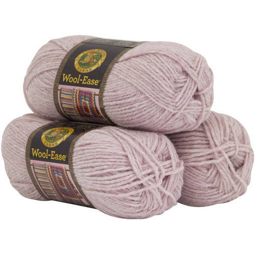 Lion Brand Yarn WoolEase Blush Heather Wool Blend Medium Acrylic, Wool