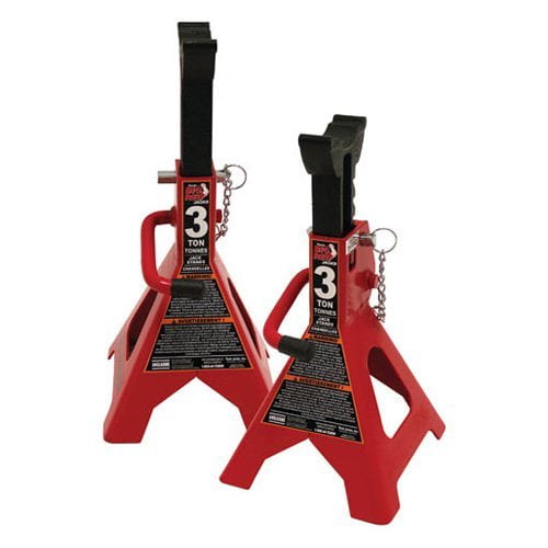 Torin T43002A Big Red Steel Jack Stands Double Locking 3 Ton Capacity 1 Pair