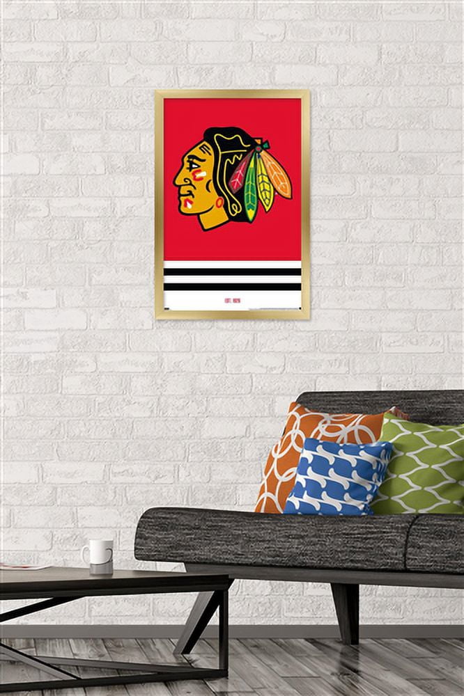NHL Chicago Blackhawks - Logo 21 Wall Poster, 14.725" x 22.375", Framed
