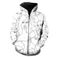 thumbnail image 1 of Sudadera con capucha y cremallera para hombre, con retrato de línea abstracta, divertida, estampada en 3D, estilo Harajuku de gran tamaño, gran oferta 2024, sudaderas de hip hop, tops para adolescente, 1 of 6