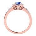 thumbnail image 4 of Rings for Women 1.05 Carat Diamond and Oval Shaped Sapphire Ring prong 10K Rose Gold, 4 of 5