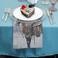 thumbnail image 4 of Nawy Horse Snow Cloth Napkins Polyester Reusable Machine Washable Fabric for Events Home Decor 2 PCS, 4 of 7