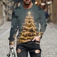 thumbnail image 2 of Stamzod Gifts for Christmas Plus Size Men's T-Shirts Men Clothes Long Sleeve Christmas Funny Xmas Print Trendy Shirts Christmas Graphic Tees, 2 of 5