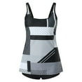 thumbnail image 4 of EGNMCR Bikini Set Swimsuits For Women Two Piece Bathing Suits Floral Print Tank Tops With Boyshorts Swimming Suits, 4 of 6