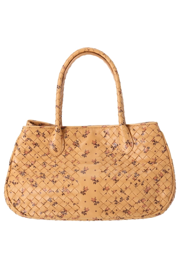 Pre-Owned BOTTEGA VENETA Intrecciato Tote Bag 212735 Yellow Flowers