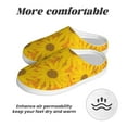 thumbnail image 6 of Daiia Sun Flowers Print Women’s Fuzzy Slippers Memory Foam Lightweight House Shoes Cozy Loafer Flannel House Shoes-46/47, 6 of 7