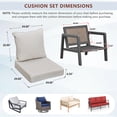 thumbnail image 5 of ATR ART to REAL 2PCS Outdoor Chair Cushion Set,Patio Furniture Replacement Cushions,24" x 24",Waterproof & Fade Resistant,Khaki, 5 of 9