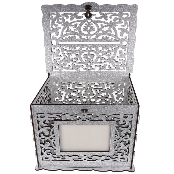 HOMOBABE 1Set Money Cards .8x9.4x8.9in Wooden Collect Cash Wedding Occasions Rustic Card Holder Box