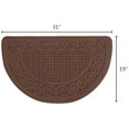 thumbnail image 3 of shiyou-Kitchen Rugs, 2 Pack 31"x19" Kitchen Mats, Half Moon Round Kitchen Rugs Carpet, Designed in Latex Anti Skid Absorbent and Machine Washable for Kitchen Doorway Bathroom Floors (Coffee), 3 of 4