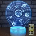 thumbnail image 1 of 3D Optical Illusion Planet Sensor Night Light with Smart Touch & Remote 7 Colors Change Dimmable Function Atmosphere Lamp Perfect Gift for Kids Friends Birthdays Christmas Gift Wrap, 1 of 8