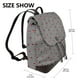 thumbnail image 2 of Balery Ladybugs on Black and White Striped Mochila de Cuero para Mujeres, Gran Capacidad, Bolsa de Viaje Multifuncional, Mochila de Cuero y Bolsa de Hombro para Mujeres, 2 of 4