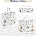 thumbnail image 6 of FORMRS Womens Corduroy Tote Bag Crossbody Shoulder Handbag with Pocket, Christmas Forest, 6 of 7