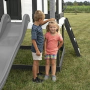 Backyard Discovery Sweetwater Heights White Cedar Wooden Elevated Playhouse, Slide