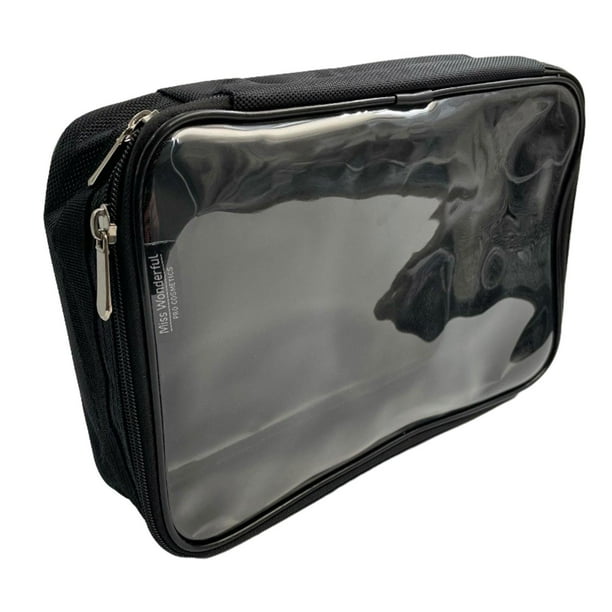 Bolsa organizadora de cosméticos transparente, bolso cosmético multifunción, bolsa de utilidad portátil impermeable de PVC para Personal de negocios Grande