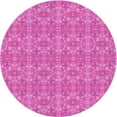 thumbnail image 1 of Ahgly Company Tapis Rond Lavable en Machine Intérieur Transitionnel Rose Profond, 3 Pieds Rond, 1 of 7
