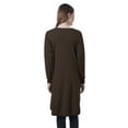 thumbnail image 4 of Moomaya Cardigan Long en Coton à Manches Longues Hi-Lo pour Femmes, 4 of 7