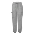 thumbnail image 4 of Womens Cargo Sweatpants Oversized Fleece Joggers Fall Fashion Outfits Y2k Clothes 2024 with Pockets 04-Gray M, 4 of 4
