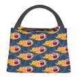 thumbnail image 1 of Bingfone Burning Rugby Balls for Portable Insulated Bag, Foldable Hand-held Lunch Lunch Bag, Leak-proof and Stain-proof, Suitable for Work, Campus, Picnic, 1 of 6