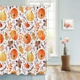 thumbnail image 5 of Fall Shower Curtain Orange Pumpkin Shower Curtains for Bathroom Autumn Leaves Bath Curtains Sets with Hooks for Autumn Thanksgiving Seasonal Bathroom Decor Polyester Fabric Waterproof 72 x 84 in, 5 of 6
