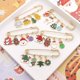thumbnail image 3 of Granjero Gordo Broche navideño, joyería navideña vintage para mujer, broches para mujer, alfileres y broches navideños para mujer, estilo F, 3 of 4