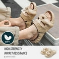 thumbnail image 3 of HOYUFEI Skull Slide Sandals for Women Men Anti-Slip Cushioned Slippers EVA Thick Soft Slides Open Toe Slide on Indoor Outdoor Beach Pool Sandals Khaki, 3 of 7