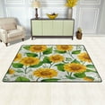 thumbnail image 3 of Area Rugs 72"x48" Indoor Non-Slip Wear Resistant Floor Mats Soft Large Carpets for Living Room Bedroom Home Decor Washable Rug Bright Yellow Sunflowers, 3 of 7