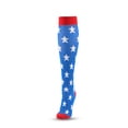 thumbnail image 4 of Running Socks Women Cute Printed Knee High Socks, Mens Womens Casual Long Tube Socks for Independence Day Sky Blue L, 4 of 6