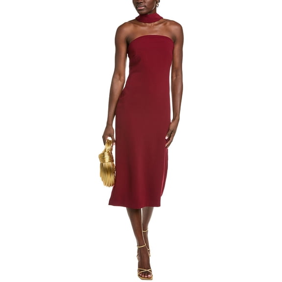 Endless Rose womens Choker Tie Midi Dress, l, Red