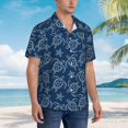 thumbnail image 3 of Pofeuu Sea Turtle Print Hawaiian Shirt for Men Sleeves Casual Button Down Summer Beach Dress Shirts T-Shirts,3X-Large, 3 of 7