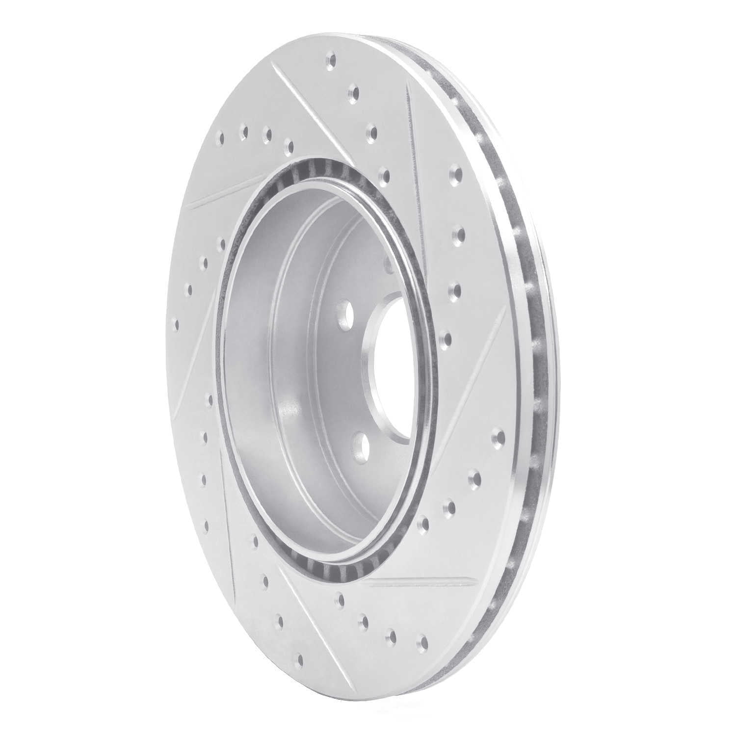 Dynamic Friction Company 631-63030L DFC Brake Rotor - Drilled And Slotted - Silver