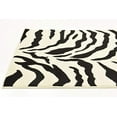 thumbnail image 4 of Unique Loom 3137184 Zebra Animal Print Area Rug, 3 Feet 3 Inch x 5 Feet 3 Inch, Ivory/Black, 4 of 5