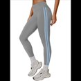 thumbnail image 1 of de Compresión para Control de Abdomen para Mujer, Pantalones de Yoga para Correr y Hacer Ejercicio con Cintura Alta. Azul Gris XL, 1 of 8