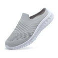 thumbnail image 5 of Fashion Women's Casual Shoes Breathable Slip-on Wedges Outdoor Leisure Sneakers Sneakers for Women Size 8 Wide Sneakers for Women And Gray, 5 of 8