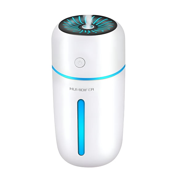 HIBIBUD Car Diffuser Humidifier,Colorful Car Humidifier - Wireless USB Rechargeable Aromatherapy Nebulizer (300Ml) with 4-8H Runtime,LED Light & Essential Oil Diffuser for Home/Office/Travel