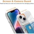 thumbnail image 4 of Wallet Case for iPhone 14 with 3 Credit Card Holder Slot Shockproof Hybrid Heavy Duty Protection Clear Phone Cover Compatible with iPhone 14 6.1 Inch, 4 of 12