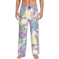 thumbnail image 2 of Lsque Sea Turtles Print Men's Pajama Pants, Lounge Pant - Comfortable Home Wear,Elastic Waistband, Stylish Design-Small, 2 of 9
