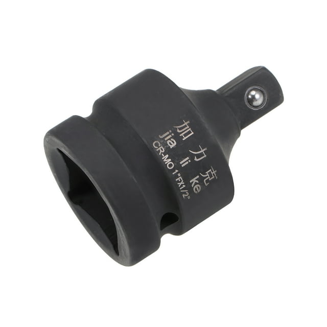 Reductor de socket de impacto Uxcell 1" Drive (F) x 1/2" (M) para llaves de trinquete, hembra a macho, Cr-Mo