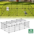 thumbnail image 5 of Uten Portable 16 Panel Metal Cage Crate Pet Dog Cat Fence Exercise Playpen Kennel, 5 of 11