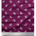 thumbnail image 1 of Soimoi Cotton Voile Fabric Dot & Waterlily Floral Printed Fabric 1 Yard 56 Inch Wide, 1 of 3