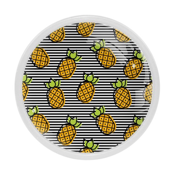 4 Pcs Pineapple Knobs for Kitchen Cabinet Cupboard Dresser Bookcase Drawer Pulls Handles Round Home Decor