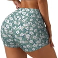thumbnail image 2 of Vsdgher Floral print Workout Shorts for Women Seamless Soft Smooth Gym Yoga Scrunch Active Exercise Fitness Shorts, 2 of 8