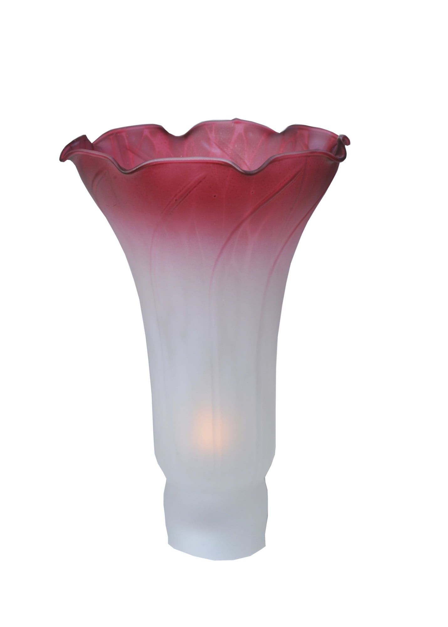 4.5"W X 6"H Pink/White Pond Lily Shade
