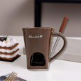 thumbnail image 1 of Taza de fondue , utensilios de cocina, olla caliente para derretir chocolate, tazón de cerámica para derretir chocolate, para , Color café, 1 of 8