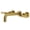 Brushed Brass, variant on Kingston Brass KS8122KL Whitaker Double-Handle 3-Hole Wall Mount Bathroom Faucet in Polished Brass