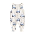 thumbnail image 2 of Aojekbee Baby Boys Romper Overalls Casual Summer Dinosaur/Truck Print Sleeveless Jumpsuit for Newborn Toddler Cute Clothes, 2 of 10