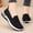 Black, variant on Women's Summer Flats, Breathable Mesh Soft Sole Lightweight Summer Big Size Comfortable Casual Shoes Gray 6