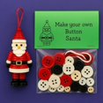 thumbnail image 2 of DIY Christmas Button Ornament Making Set–Fun Holiday Decorations for All Ages, DIY Craft Buttons Kit with Christmas Snowman/Santa/Angel, Gifts for Xmas Tree Hanging Decorations (Santa), 2 of 5